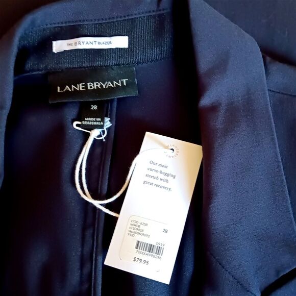 Lane Bryant Blazer 28 Navy Blue Classic Single Button New w/Tags - Picture 6 of 6